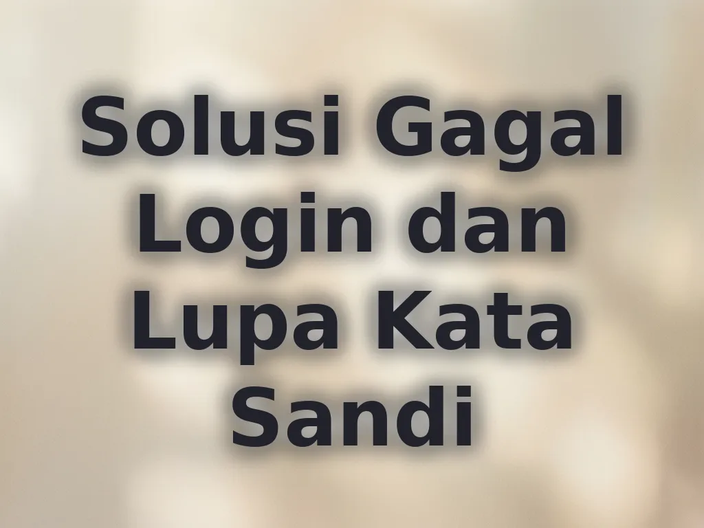 Solusi Gagal Login dan Lupa Kata Sandi